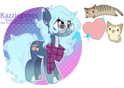 Size: 1024x735 | Tagged: safe, artist:kazziepones, oc, oc only, oc:velvet kisses, earth pony, pony, clothes, female, glasses, mare, reference sheet, scarf, solo