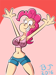 Size: 4500x6000 | Tagged: safe, artist:ben-the-looney, pinkie pie, human, g4, 2016, absurd resolution, clothes, humanized, tank top