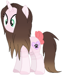 Size: 307x368 | Tagged: safe, artist:cindystarlight, oc, oc only, oc:cindy, pony, bow, female, mare, modular, no mouth, simple background, solo, tail bow, transparent background