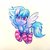 Size: 2048x2048 | Tagged: safe, artist:dawnfire, cloudchaser, pegasus, pony, g4, clothes, cute, cutechaser, female, flying, high res, looking at you, mare, marker drawing, signature, smiling, socks, solo, stockings, striped socks, thigh highs, traditional art
