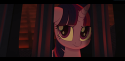 Size: 1920x937 | Tagged: safe, screencap, twilight sparkle, alicorn, pony, g4, my little pony: the movie, cage, displeased, female, floppy ears, glare, mare, open up your eyes, prison, solo, twilight sparkle (alicorn), twilight sparkle is not amused, unamused