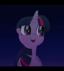 Size: 851x937 | Tagged: safe, screencap, twilight sparkle, alicorn, pony, g4, my little pony: the movie, cropped, cute, female, looking at something, open mouth, smiling, solo, twiabetes, twilight sparkle (alicorn)