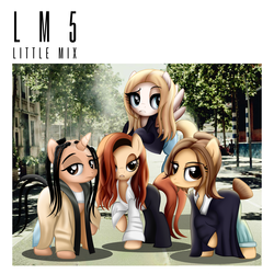 Size: 3000x3000 | Tagged: safe, artist:aldobronyjdc, pony, high res, little mix, ponified, ponified album cover