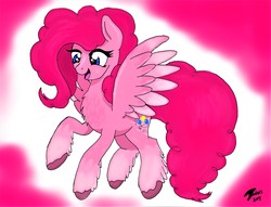 Size: 3400x2600 | Tagged: safe, artist:radiancebreaker, pinkie pie, pegasus, pony, g4, female, g5 concept leak style, g5 concept leaks, high res, pegasus pinkie pie, pinkie pie (g5 concept leak), race swap, solo