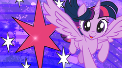 Size: 2560x1440 | Tagged: safe, twilight sparkle, alicorn, pony, g4, official, abstract background, twilight sparkle (alicorn), twilight sparkle month, wallpaper