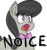 Size: 468x493 | Tagged: safe, artist:reiduran, edit, octavia melody, earth pony, pony, g4, bowtie, caption, cockney, cute, ear fluff, female, image macro, mare, meme, nice, noice, octchavia, open mouth, reaction image, simple background, solo, tavibetes, text, transparent background