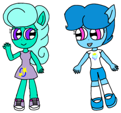 Size: 1133x1062 | Tagged: safe, artist:徐詩珮, glitter drops, spring rain, equestria girls, g4, my little pony: the movie, doll, duo, duo female, equestria girls minis, equestria girls-ified, female, ponied up, simple background, toy, transparent background