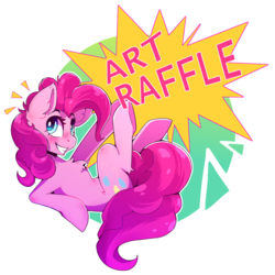 Size: 2000x2000 | Tagged: safe, artist:beardie, artist:php128, pinkie pie, earth pony, pony, g4, art raffle, collaboration, female, giveaway, high res, mare, solo