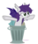 Size: 1257x1472 | Tagged: safe, artist:urpone, oc, oc only, oc:aishu, bat pony, pony, base used, bat pony oc, signature, simple background, solo, spread wings, t pose, transparent background, trash can, vector, wings