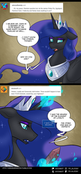 Size: 750x1599 | Tagged: safe, artist:cosmalumi, nightmare moon, pony, tumblr:ask queen moon, g4, comic