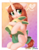 Size: 2040x2586 | Tagged: safe, artist:nika-rain, oc, oc only, pony, unicorn, bow, cute, female, floppy ears, green eyes, heart, high res, hug, looking away, mare, simple background, sitting, solo, tail bow