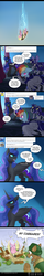 Size: 750x4667 | Tagged: safe, artist:cosmalumi, fluttershy, nightmare moon, rainbow dash, pony, tumblr:ask queen moon, g4, comic, my cabbages, night guard