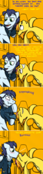 Size: 800x3171 | Tagged: safe, artist:captainhoers, soarin', spitfire, pony, firestarter spitfire, g4, beard, blushing, boop, comic, facial hair, female, male, neigh, noseboop, nuzzling, rearing, ship:soarinfire, shipping, smiling, smirk, straight