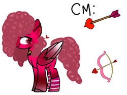 Size: 1024x768 | Tagged: safe, artist:dtxshadow, artist:nocturnal-moonlight, oc, oc only, oc:love-tap, pegasus, pony, arrow, base used, bow (weapon), bow and arrow, choker, clothes, ear piercing, earring, female, freckles, heart, heart arrow, heart eyes, jewelry, mare, piercing, simple background, socks, solo, striped socks, weapon, white background, wingding eyes