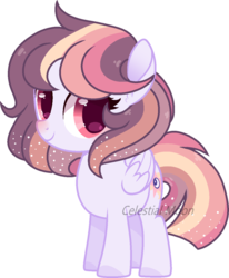 Size: 1076x1303 | Tagged: dead source, safe, artist:moon-rose-rosie, oc, oc only, oc:aurora, oc:aurora starlight, pegasus, pony, female, filly, magical lesbian spawn, multicolored hair, offspring, parent:rainbow dash, parent:twilight sparkle, parents:twidash, simple background, solo, transparent background