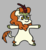 Size: 366x395 | Tagged: safe, artist:jargon scott, autumn blaze, kirin, g4, my little pony: friendship is magic, sounds of silence, awwtumn blaze, bipedal, cloven hooves, cute, female, gray background, kirinpose, no pupils, simple background, smiling, solo, t pose, wide eyes