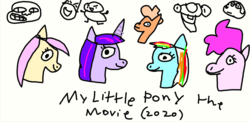 Size: 1546x757 | Tagged: safe, artist:chameleon_breeze, applejack, fluttershy, pinkie pie, rainbow dash, rarity, twilight sparkle, dog, earth pony, human, pegasus, pony, sloth, unicorn, g4, my little pony: the movie, 1000 hours in ms paint, bad fanfic, brian griffin, fake movie, family guy, fanboy and chum chum, ice age, male, mane six, meme, sid the sloth, trollface