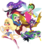 Size: 816x979 | Tagged: safe, artist:rosesweety, applejack, fluttershy, pinkie pie, rainbow dash, rarity, twilight sparkle, alicorn, equestria girls, g4, batgirl, bumblebee (dc comics), clothes, costume, dc comics, dc superhero girls, female, flutterbee, green lantern, humane five, humane six, simple background, supergirl, transparent background, twilight sparkle (alicorn), wonder woman, wonderjack, zatanna