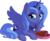 Size: 7287x6015 | Tagged: safe, artist:cyanlightning, princess luna, alicorn, pony, g4, .svg available, absurd resolution, chocolate, ear fluff, female, food, lidded eyes, looking at you, mare, prone, s1 luna, simple background, sitting, solo, spread wings, transparent background, vector, wings