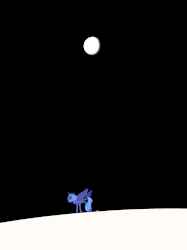 Size: 1280x1707 | Tagged: safe, artist:askloona, princess luna, alicorn, pony, loony luna, g4, animated, earth, female, gif, moon, non-looping gif, s1 luna, solo, space