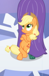 Size: 315x491 | Tagged: safe, screencap, applejack, earth pony, pony, g4, the crystal empire, applejack's hat, bipedal, bipedal leaning, cool, cowboy hat, cropped, crossed arms, crossed hooves, crossed legs, cute, female, freckles, hat, jackabetes, leaning, mare, smiling