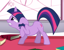 Size: 1000x781 | Tagged: safe, screencap, twilight sparkle, pony, unicorn, g4, my little pony: friendship is magic, the crystal empire, cropped, female, floppy ears, nervous, raised hoof, unicorn twilight