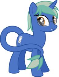 Size: 6400x8308 | Tagged: safe, artist:parclytaxel, oc, oc only, oc:nova spark, monster pony, original species, pony, tatzlpony, unicorn, .svg available, absurd resolution, cute, cute little fangs, fangs, female, glasses, long tail, mare, simple background, solo, transparent background, vector