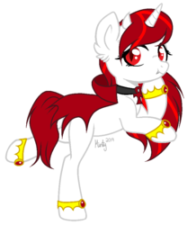 Size: 775x889 | Tagged: safe, artist:mintoria, oc, oc only, oc:lamia, pony, unicorn, cloak, clothes, fangs, female, mare, simple background, solo, transparent background