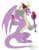 Size: 797x1024 | Tagged: safe, edit, vector edit, gaius, spike, dragon, g4, 1000 hours in paint.net, bloodstone scepter, dragon crown, dragon lord, male, palette swap, recolor, simple background, solo, transparent background, vector, winged spike, wings