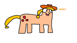 Size: 1920x1080 | Tagged: safe, applejack, earth pony, pony, g4, 1000 hours in ms paint, comic sans, meme, stylistic suck