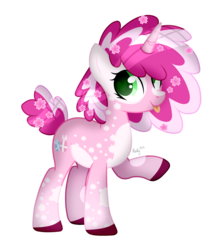Size: 1280x1476 | Tagged: safe, artist:mintoria, oc, oc only, oc:sugar blossom, pony, unicorn, female, mare, simple background, solo, tongue out, transparent background