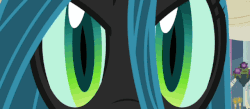 Size: 640x278 | Tagged: safe, edit, edited edit, edited screencap, screencap, queen chrysalis, changeling, changeling queen, a canterlot wedding, g4, animated, female, out of context