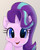 Size: 2828x3572 | Tagged: safe, alternate version, artist:xbi, derpibooru exclusive, starlight glimmer, pony, unicorn, g4, bust, close-up, cute, female, glimmerbetes, gradient background, happy, high res, looking at you, mare, open mouth, raised hoof, smiling, solo, touching face