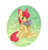 Size: 800x840 | Tagged: safe, artist:mooshkaowo, apple bloom, earth pony, pony, g4, adorabloom, branches, cute, female, filly, flower, hoof hold, looking at you, simple background, sitting, smiling, solo, transparent background, underhoof