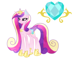 Size: 1024x898 | Tagged: safe, artist:moonknight4000, princess cadance, pony, g4, colored wings, colored wingtips, female, gradient ears, simple background, solo, transparent background