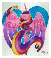 Size: 1202x1384 | Tagged: safe, artist:kittyocean, princess cadance, pony, g4, female, solo, traditional art