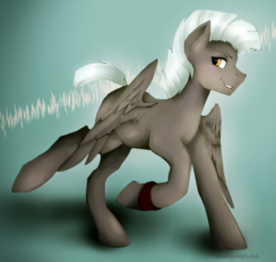 Size: 1099x1048 | Tagged: safe, artist:smartypurple, thunderlane, pegasus, pony, g4, male, profile, solo, stallion, thunderbetes, wristband