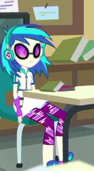 Size: 166x301 | Tagged: safe, screencap, dj pon-3, vinyl scratch, equestria girls, g4, my little pony equestria girls: better together, schedule swap, background human, canterlot high, classroom, cropped, female