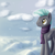 Size: 1200x1200 | Tagged: safe, artist:sokolas, thunderlane, pegasus, pony, g4, clothes, cloud, male, scarf, snow, snowfall, solo, stallion, thunderbetes, winter