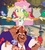 Size: 950x1058 | Tagged: safe, edit, screencap, fluttershy, bird, owl, equestria girls, g4, my little pony equestria girls: legend of everfree, beauty and the beast, camp everfree outfits, comparison, faic, raised eyebrow, reference, the beast