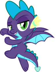 Size: 800x1025 | Tagged: safe, edit, vector edit, gaius, dragon, looking at you, palette swap, recolor, simple background, smiling, smirk, transparent background, vector, younger