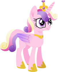 Size: 1213x1500 | Tagged: safe, artist:cloudy glow, princess cadance, alicorn, pony, g4, alternate hairstyle, female, mare, simple background, smiling, transparent background