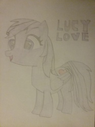 Size: 2592x1944 | Tagged: safe, artist:jerryakira80, oc, oc only, oc:lucy love, pegasus, pony, female, mare, traditional art