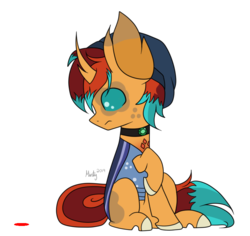 Size: 796x750 | Tagged: safe, artist:mintoria, oc, oc only, oc:blazing metal, changedling, changeling, pony, male, simple background, solo, transparent background