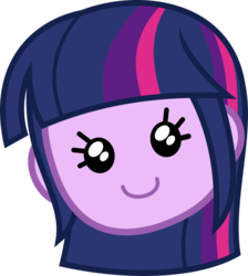 Size: 517x576 | Tagged: safe, artist:anime-equestria, derpibooru exclusive, twilight sparkle, equestria girls, g4, game stream, my little pony equestria girls: better together, cute, emoji, female, head only, simple background, smiling, solo, transparent background, twiabetes, vector