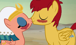 Size: 1506x899 | Tagged: safe, artist:ktd1993, flash magnus, somnambula, pegasus, pony, g4, female, kiss on the lips, kissing, magnambula, male, mare, shipping, stallion, straight