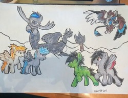 Size: 3162x2422 | Tagged: safe, artist:annuthecatgirl, oc, oc only, oc:aspen volare, pegasus, pony, high res, traditional art, us 129
