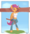 Size: 1200x1363 | Tagged: safe, artist:neko-me, scootaloo, pegasus, anthro, unguligrade anthro, apple bloomers, g4, axe, belly button, breasts, busty scootaloo, clothes, female, fingerless gloves, gloves, jeans, log, midriff, older, one eye closed, pants, shirt, solo, sweat, tank top, weapon