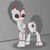 Size: 1000x1000 | Tagged: safe, artist:rubiont, edit, oc, oc only, oc:rubiont, pony, robot, robot pony, female, mare, rule 63, solo