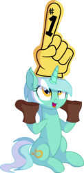 Size: 4767x9731 | Tagged: safe, artist:cyanlightning, lyra heartstrings, pony, unicorn, g4, .svg available, absurd resolution, boots, ear fluff, female, foam finger, hand, mare, open mouth, shoes, silly, silly pony, simple background, sitting, solo, that pony sure does love hands, transparent background, vector